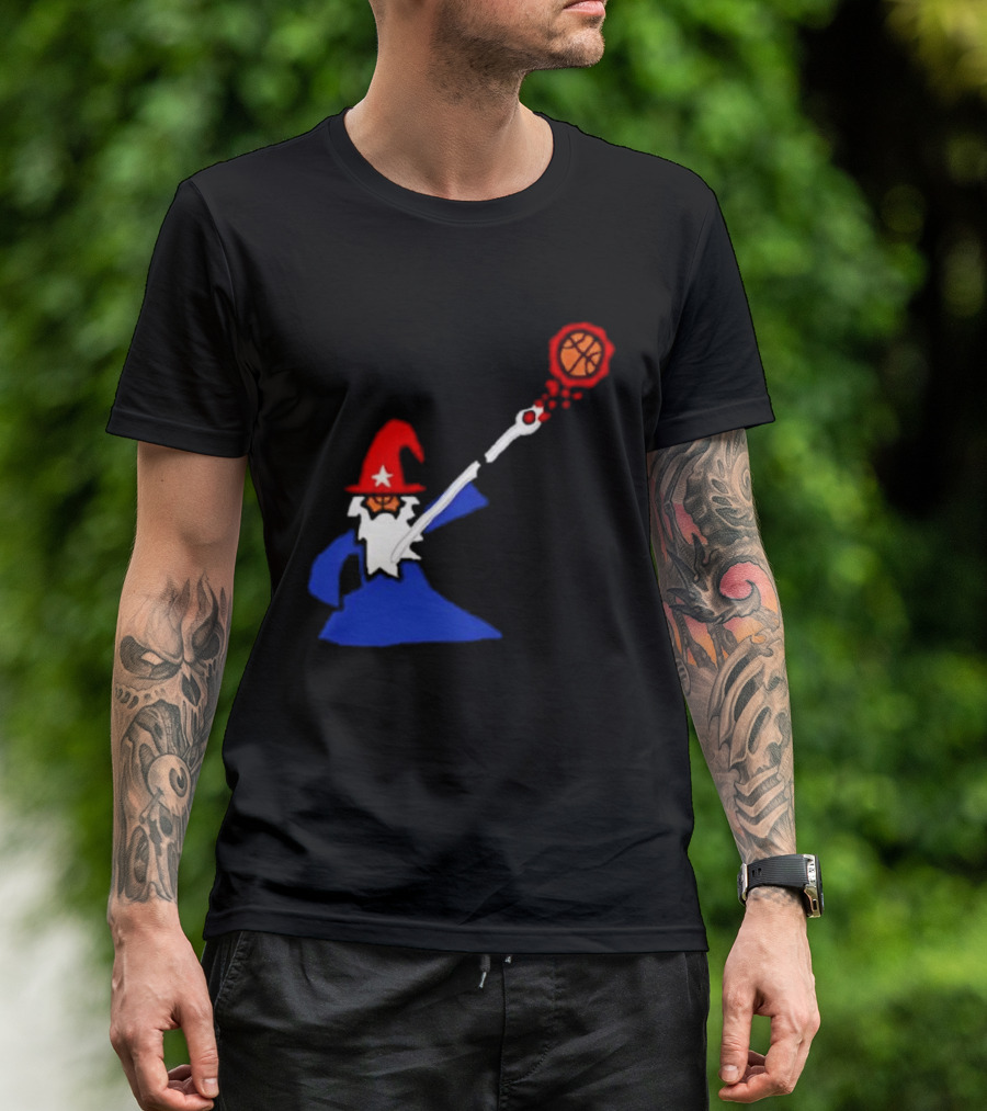 Washington Wizards NBA Basketball Player Wizard Hat Star Basketball T-Shirt
