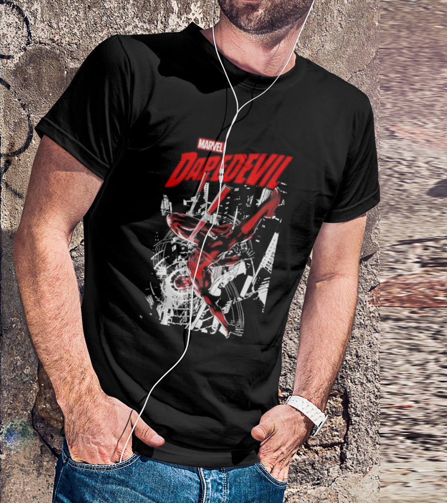 Marvel Daredevil Dynamic Acrobatics Comic Burst T-Shirt