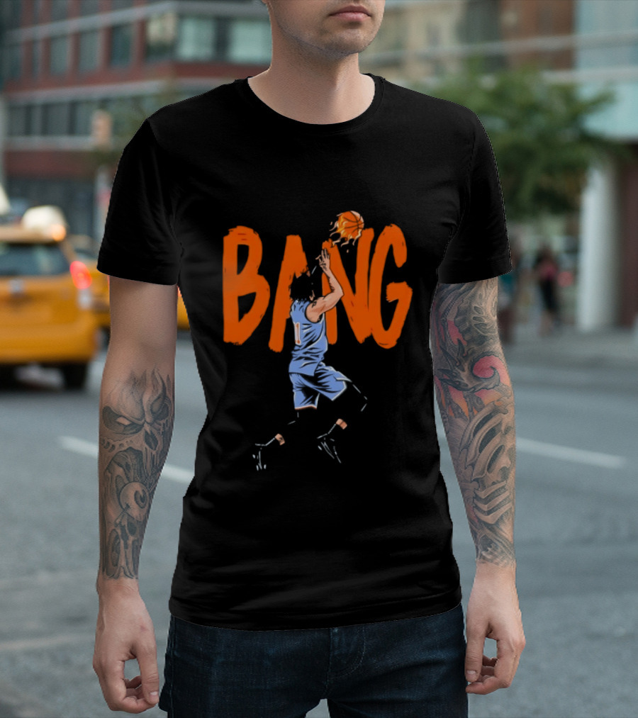 Jalen Brunson New York Knicks Bang Bang Basketball Action T-Shirt