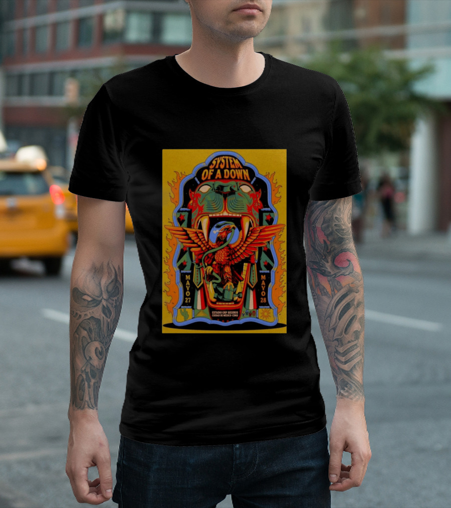 System Of A Down Mexico City Estadio GNP Seguros May 27 28 2026 T-Shirt