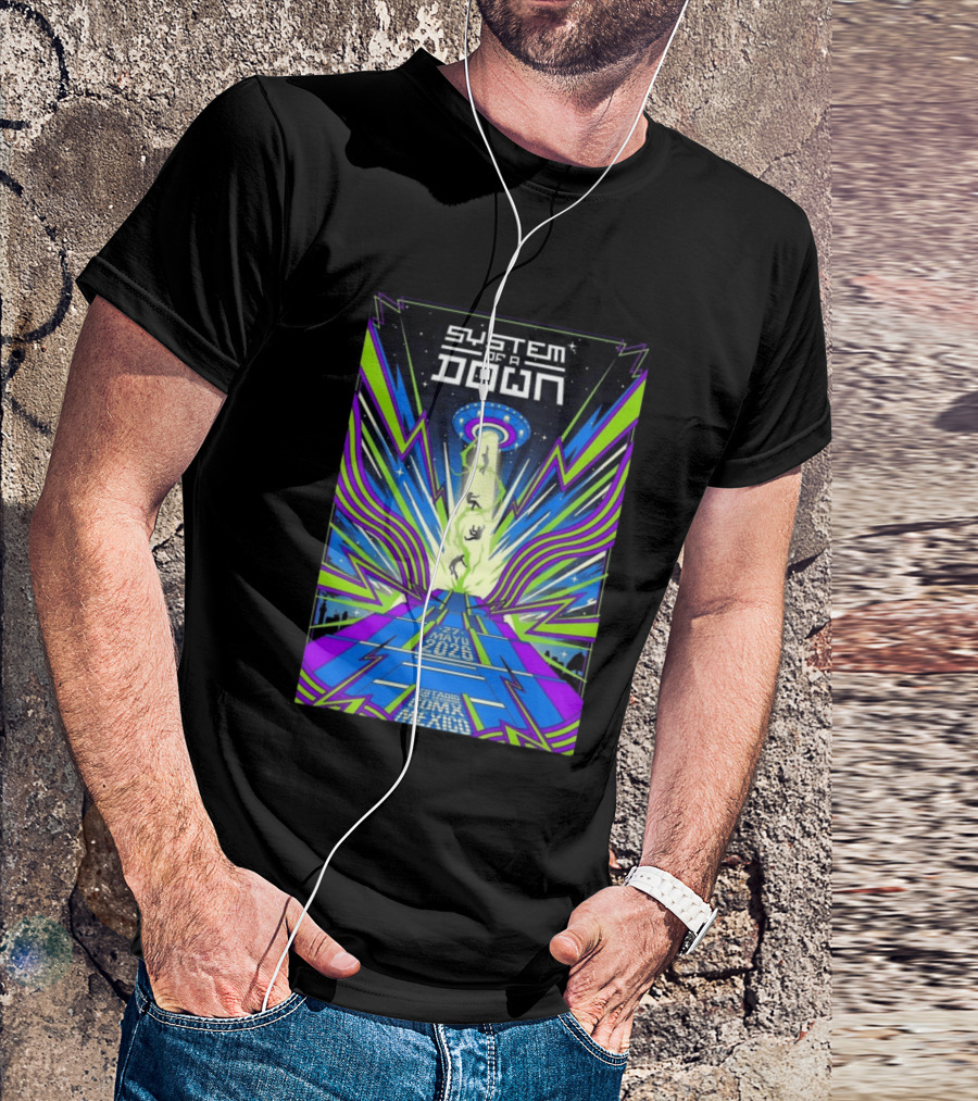 System Of A Down Mexico City Tour May 27 2026 Alien Beam T-Shirt