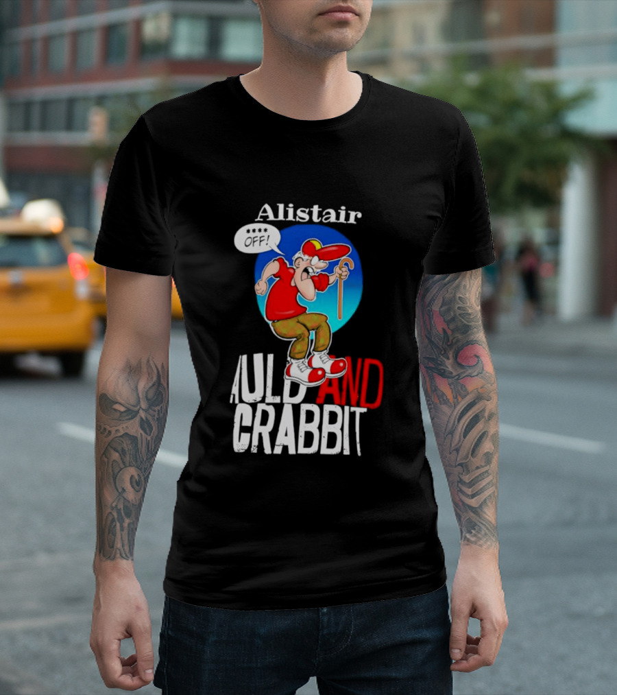 Alistair Auld And Crabbit Red Hat Cartoon Character With Cane T-Shirt