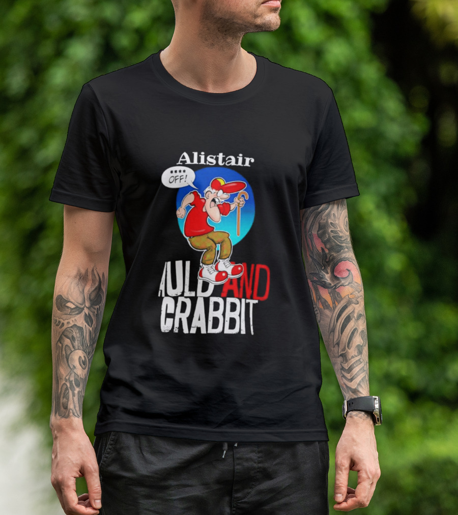 Alistair Auld And Crabbit Red Hat Cartoon Character With Cane T-Shirt