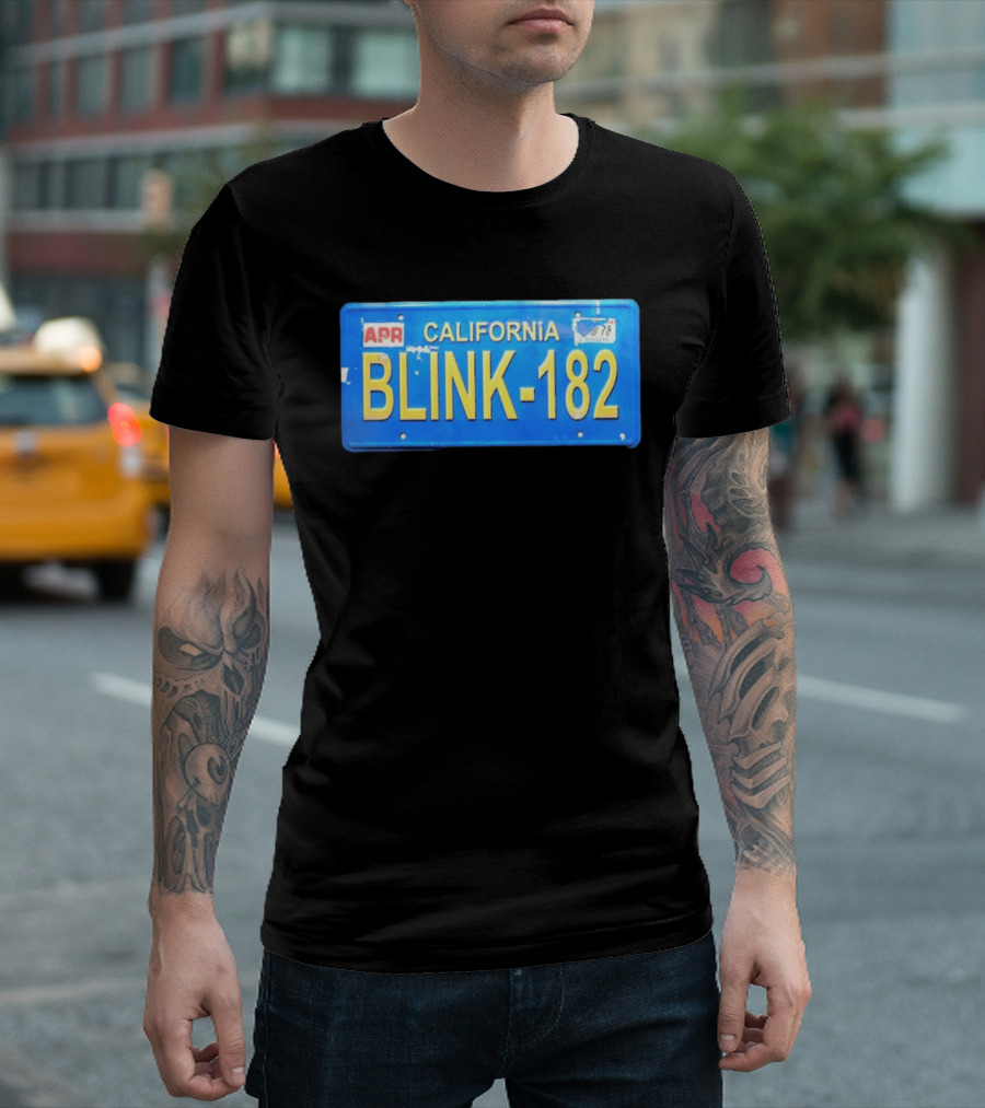 California Blink 182 License Plate APR Expired Tag T-Shirt