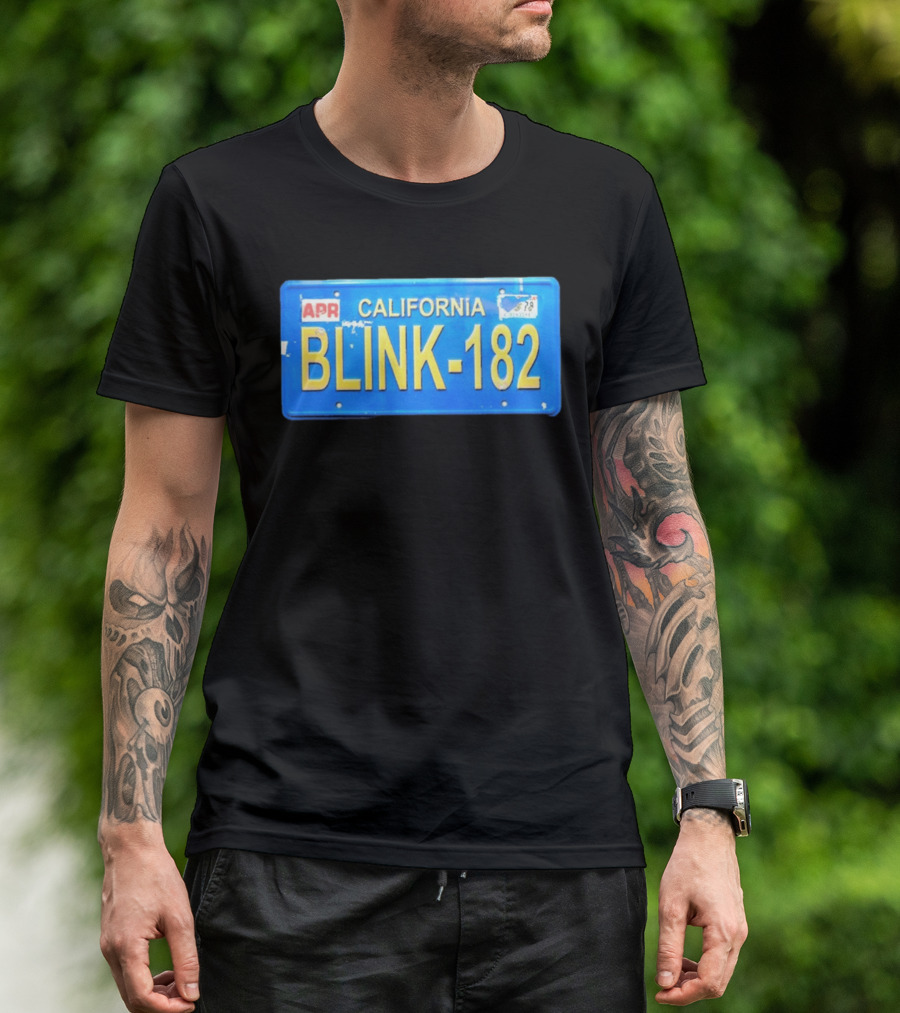 California Blink 182 License Plate APR Expired Tag T-Shirt