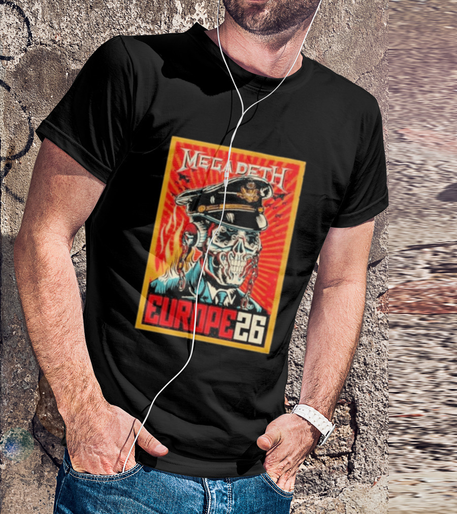 Megadeth Europe 26 Commander Vic Tour T-Shirt