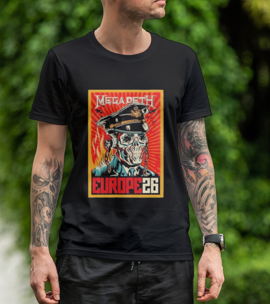Megadeth Europe 26 Commander Vic Tour T-Shirt