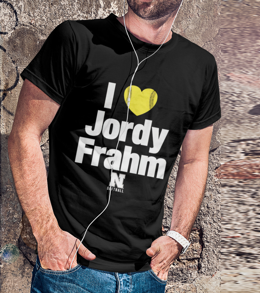I Heart Jordy Frahm Nebraska Cornhuskers Softball T-Shirt