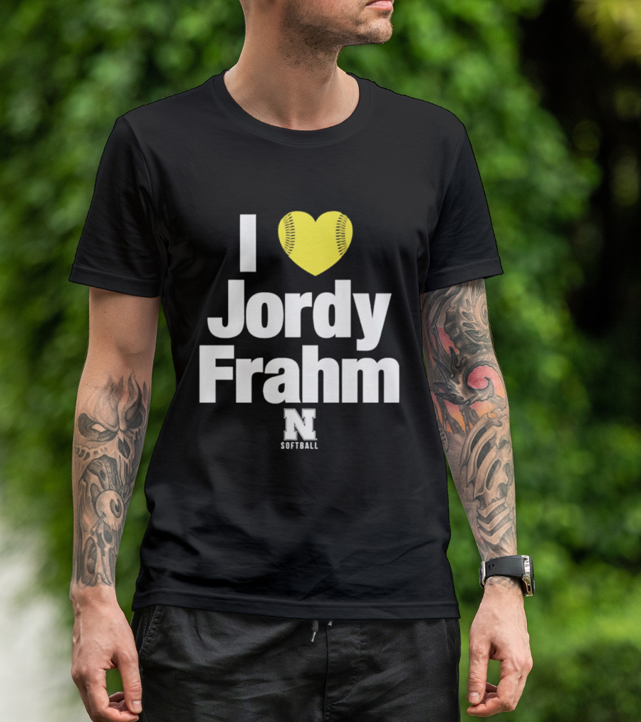 I Heart Jordy Frahm Nebraska Cornhuskers Softball T-Shirt