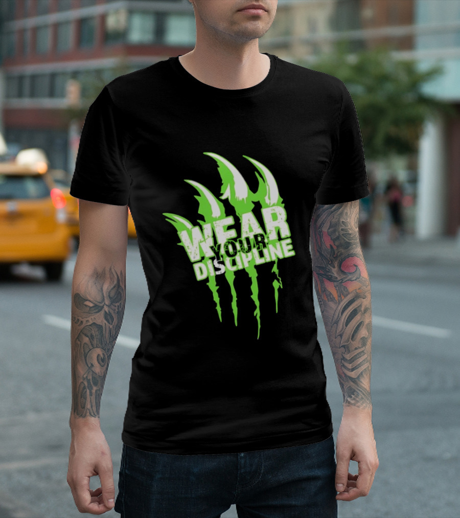 Distressed Green Claw Wear Your Discipline Claw Marks T-Shirt