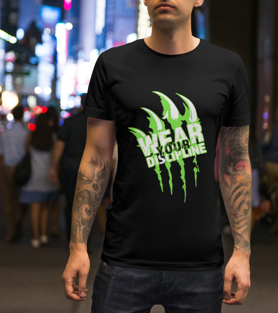 Distressed Green Claw Wear Your Discipline Claw Marks T-Shirt