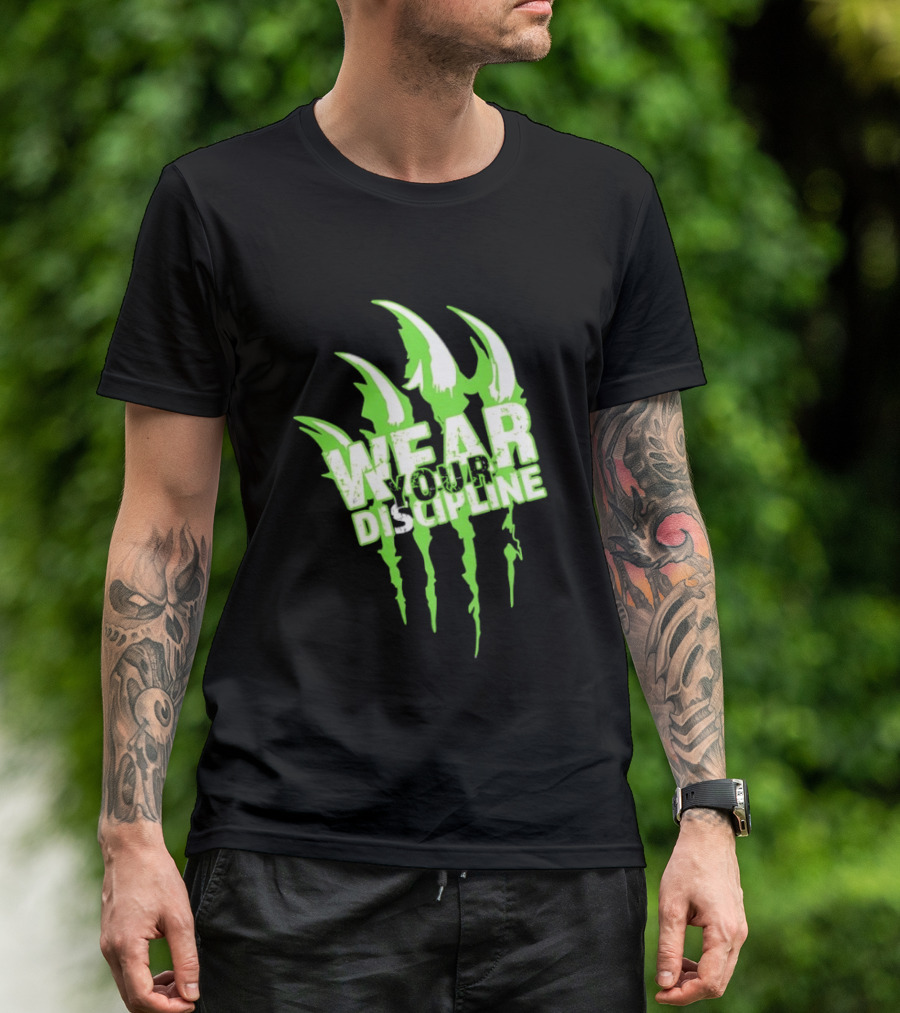 Distressed Green Claw Wear Your Discipline Claw Marks T-Shirt