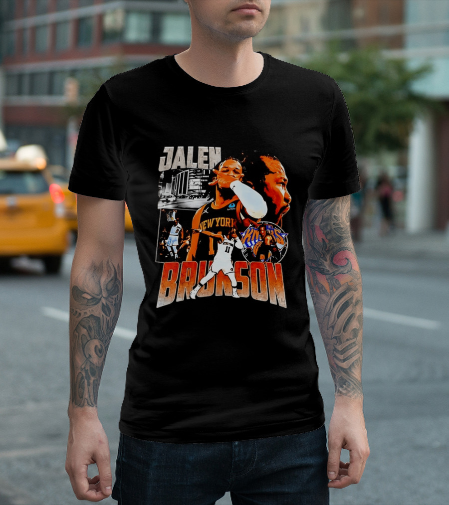 Jalen Brunson New York Knicks Basketball Collage Knicks T-Shirt