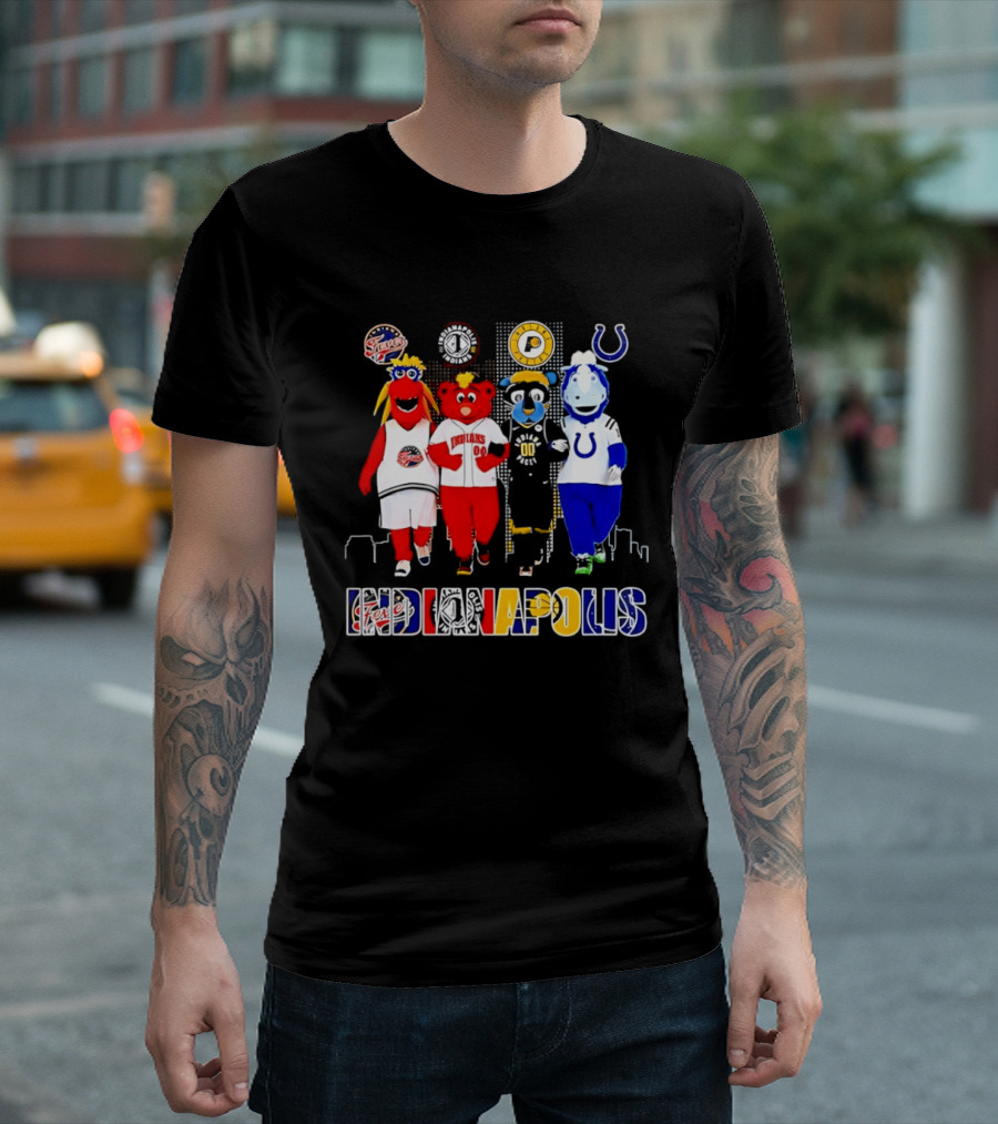 Indiana Fever Pacers Colts Indians Mascots Indianapolis T-Shirt