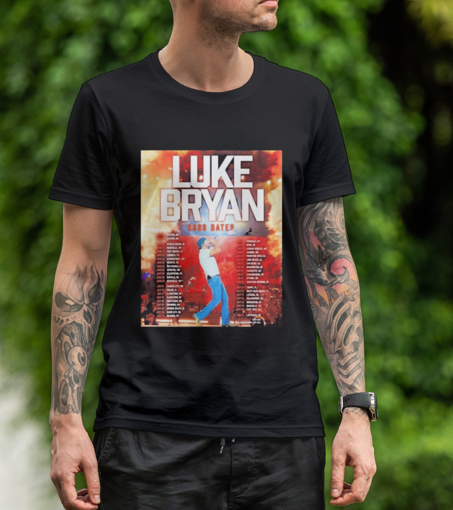 Luke Bryan 2026 Dates Tour Cities Concert Events T-Shirt