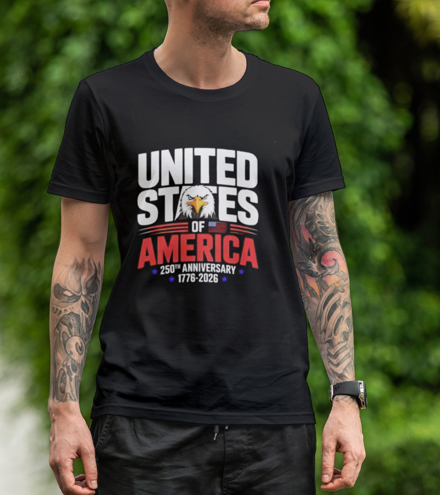 United States Of America 250th Anniversary 1776 2026 Celebration T-Shirt