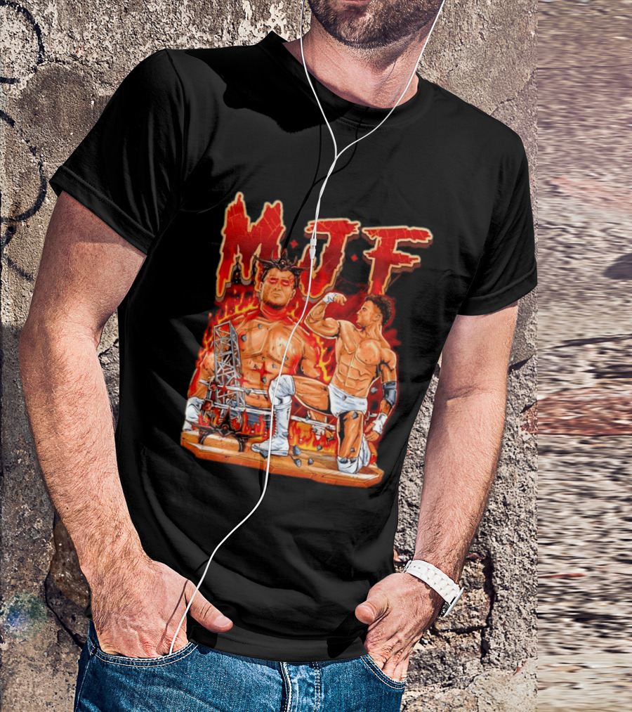 MJF Fiery Devil Dual Persona Wrestling Inferno T-Shirt