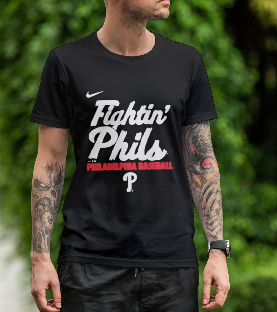 Nike Fightin' Phils Philadelphia Baseball City Connect Handwriting Club T-Shirt