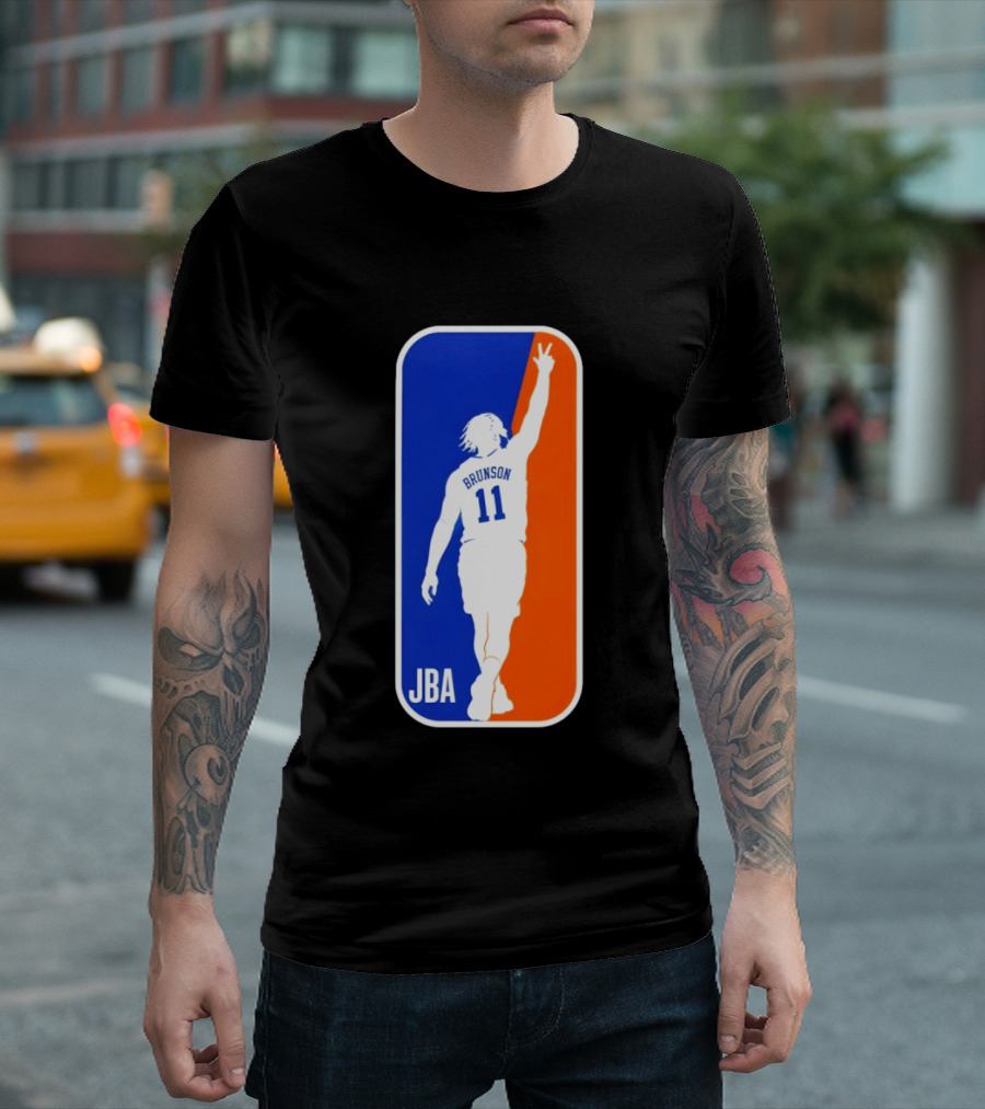 Jalen Brunson 11 JBA Basketball Victory Sign New York T-Shirt
