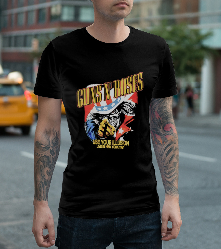 Guns N' Roses Use Your Illusion Live In New York 1991 Uncle Sam T-Shirt
