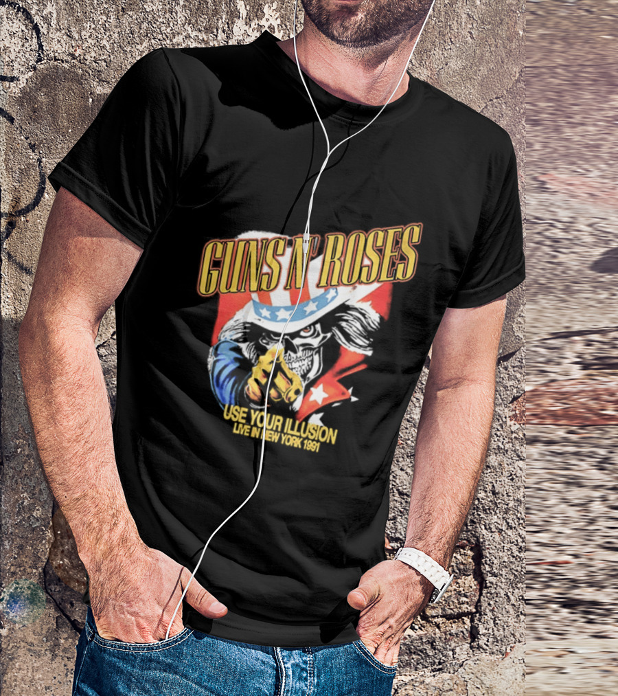 Guns N' Roses Use Your Illusion Live In New York 1991 Uncle Sam T-Shirt