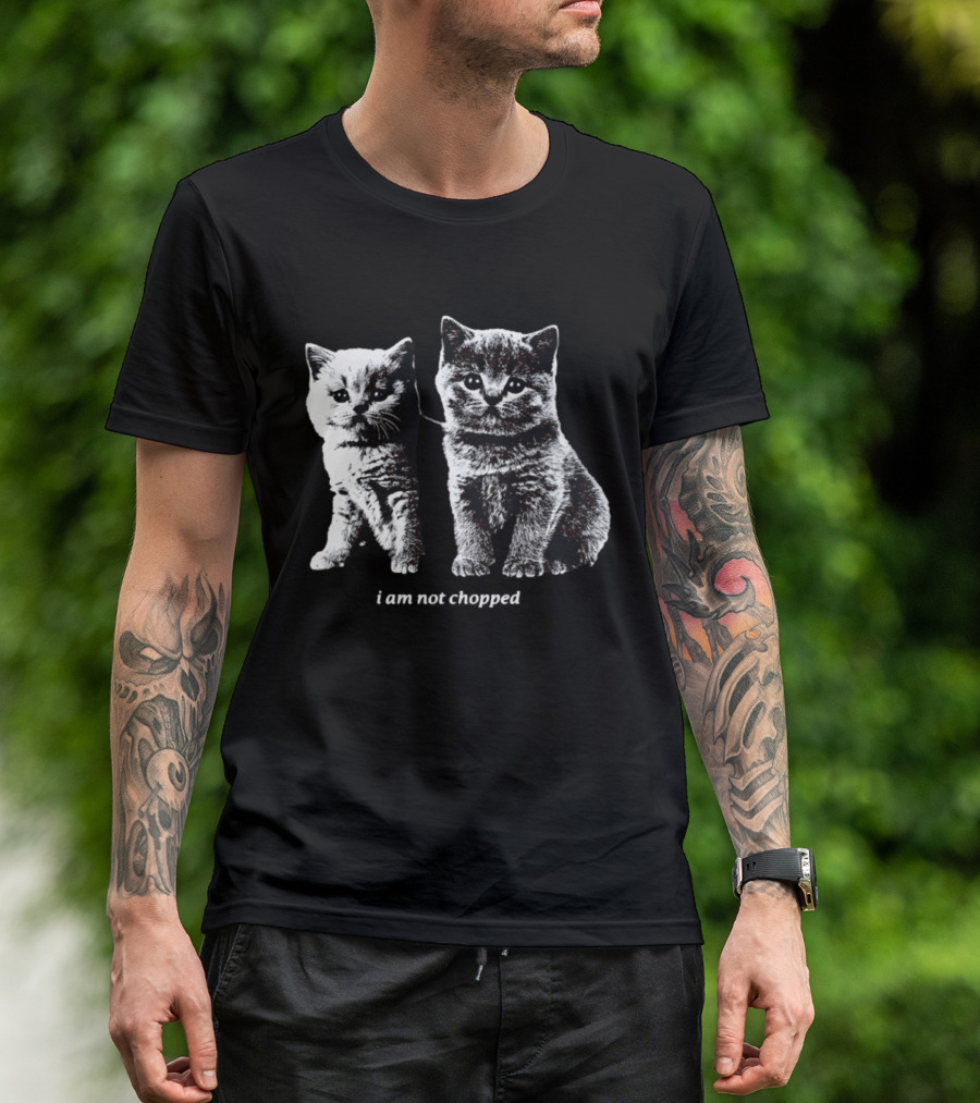 I Am Not Chopped Cats Duo Black And White Kitten T-Shirt