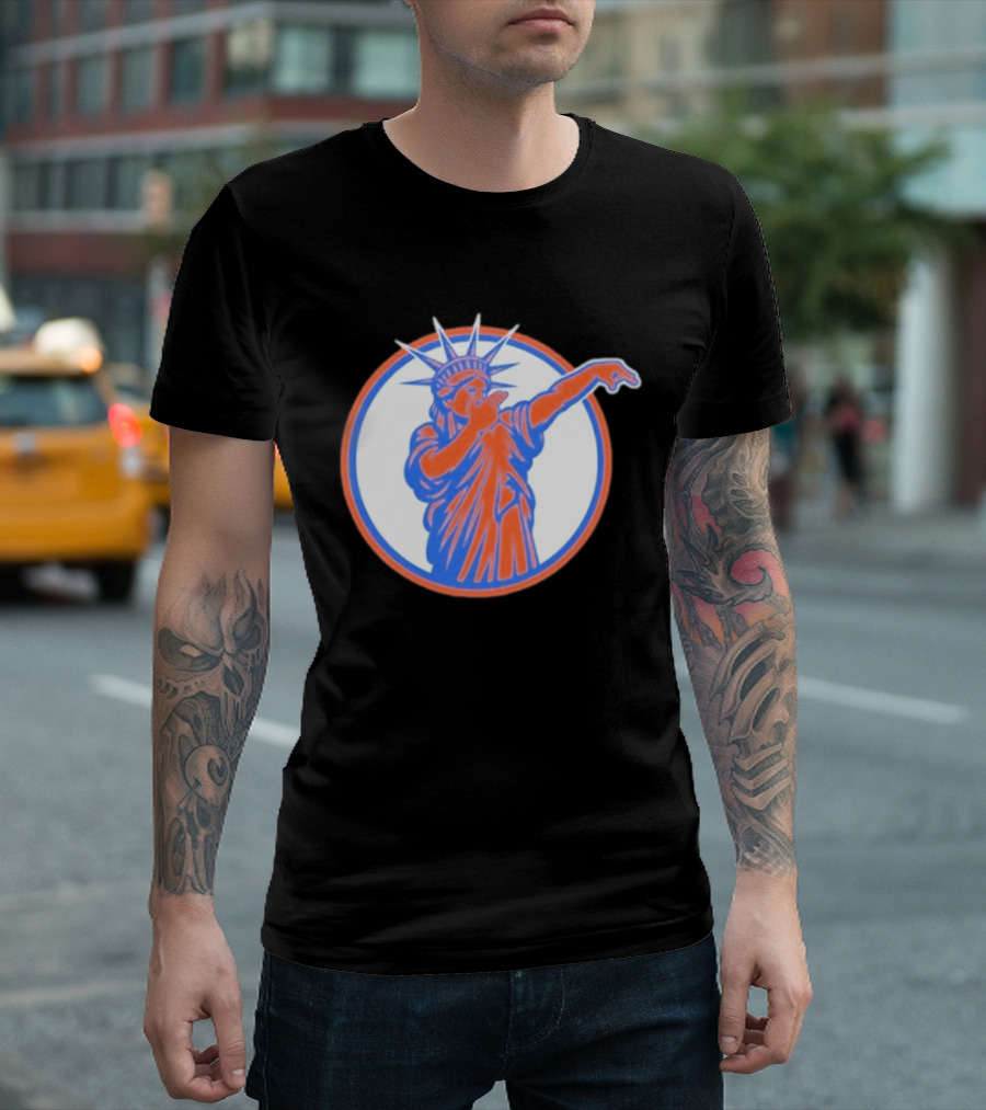 Statue Of Liber3 New York Knicks Basketball Circle T-Shirt