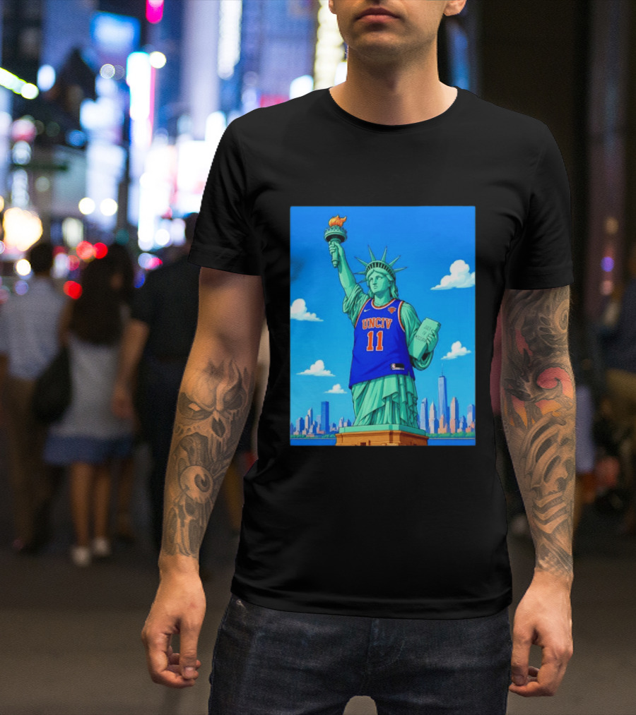 UNCIV 11 Jersey On Statue Of Liberty New York Knicks T-Shirt