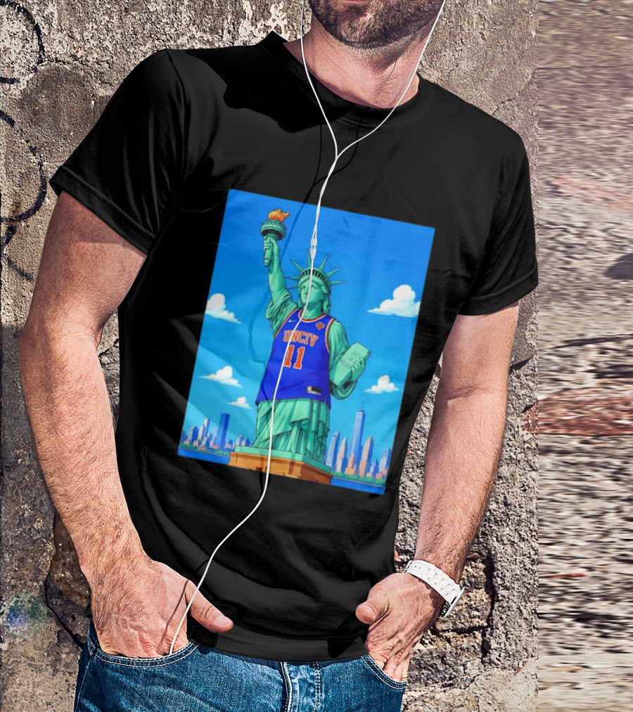 UNCIV 11 Jersey On Statue Of Liberty New York Knicks T-Shirt