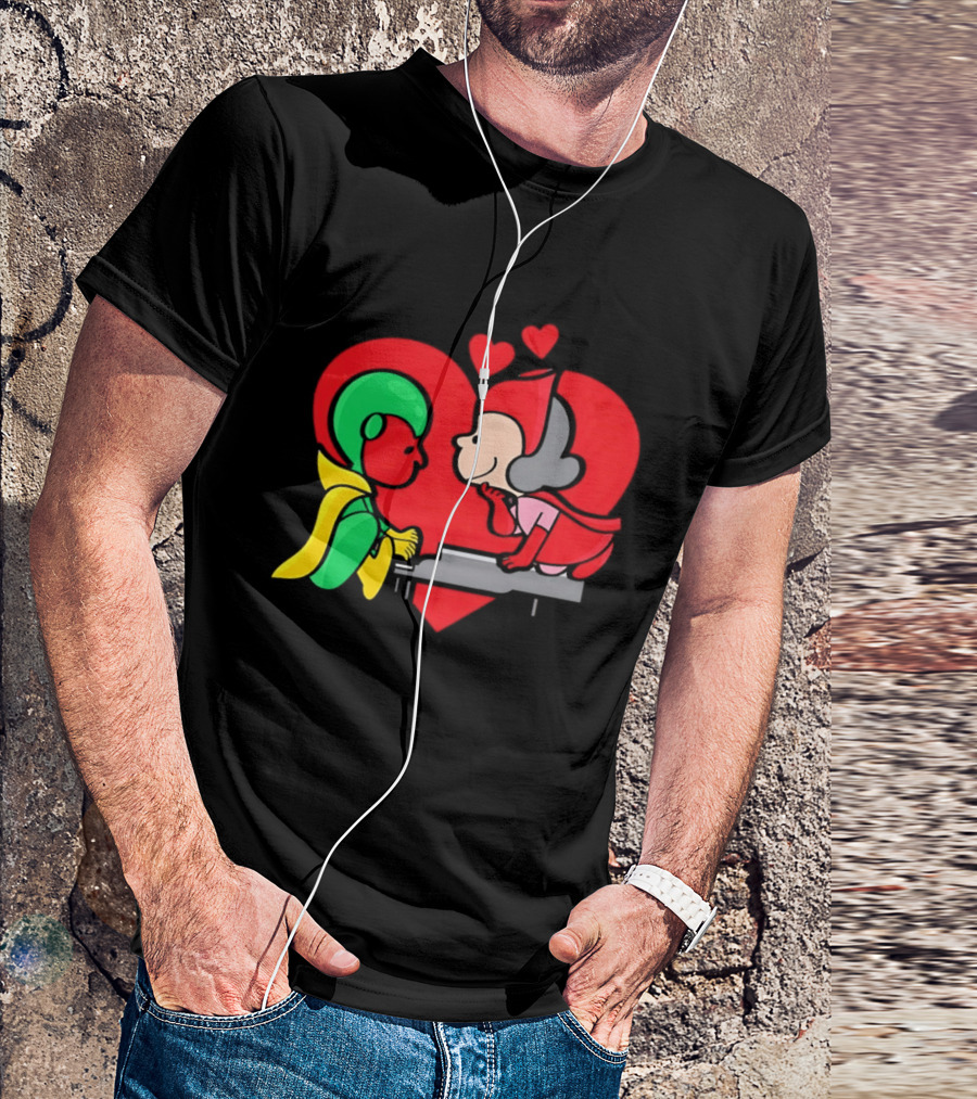 WandaVision Vision Scarlet Witch Piano Romantic T-Shirt