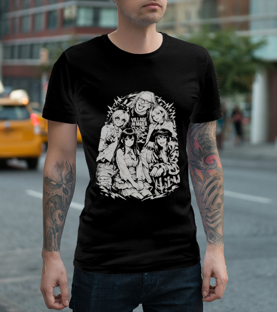 Andrew WK Village Maier Anime Characters T-Shirt