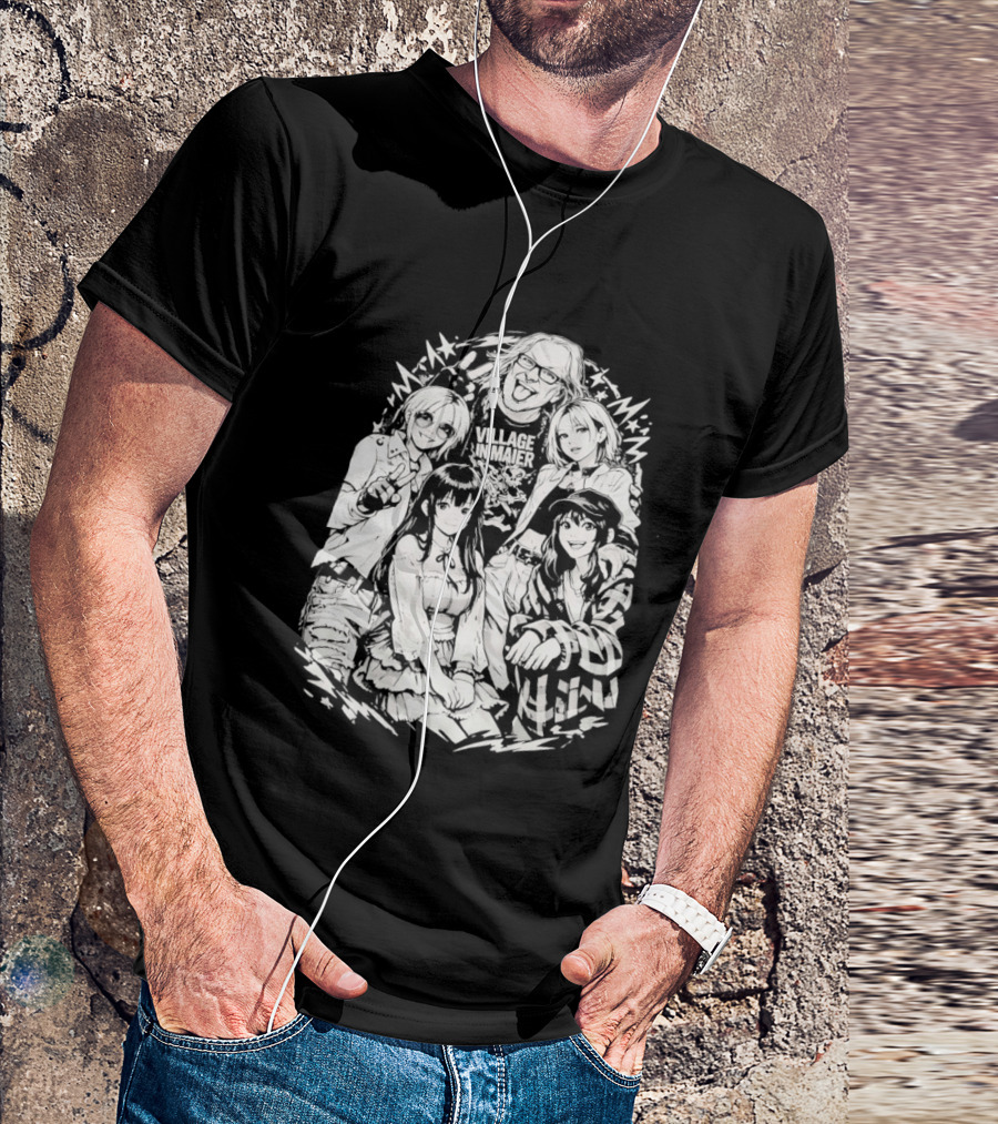 Andrew WK Village Maier Anime Characters T-Shirt