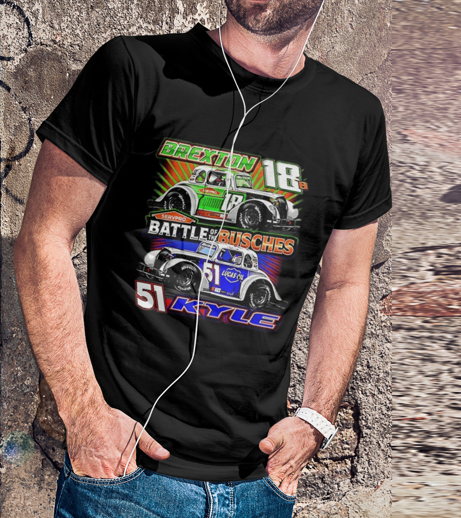 Brexton 18 Busch Kyle 51 Battle Of The Busches Racing T-Shirt