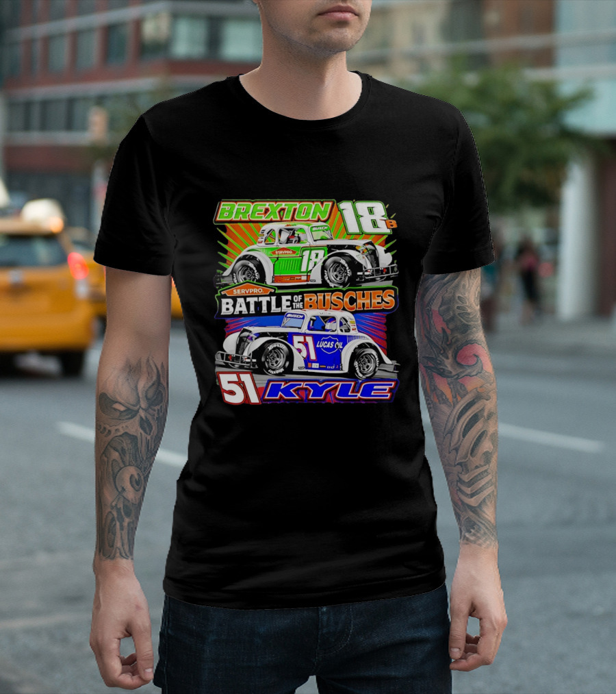Brexton 18B SERVPRO Battle Of The Busches 51 Kyle Lucas Oil T-Shirt