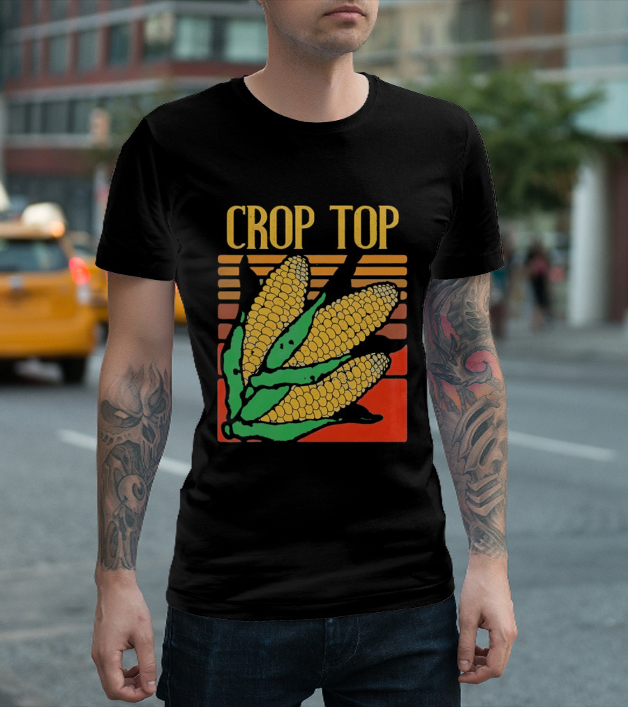 CROP TOP Corn Cobs Maize Sweetcorn Vegetable Agriculture Farm Harvest T-Shirt