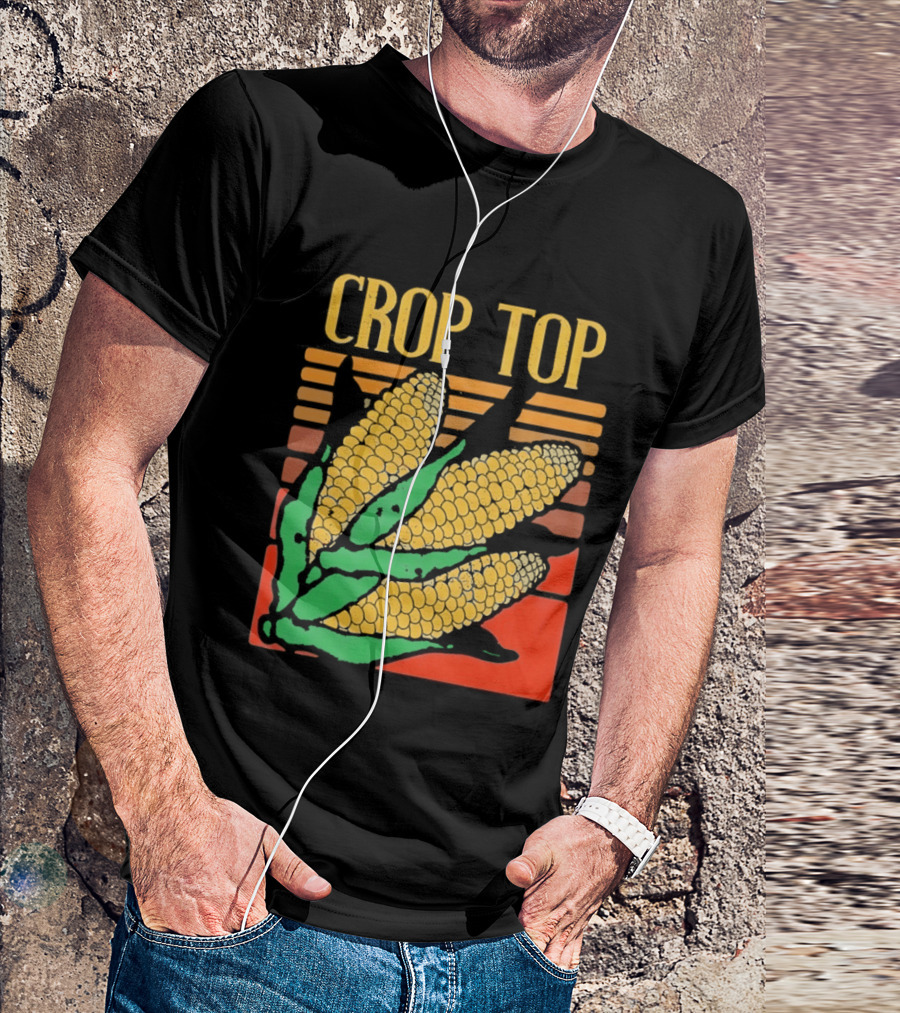 CROP TOP Corn Cobs Maize Sweetcorn Vegetable Agriculture Farm Harvest T-Shirt