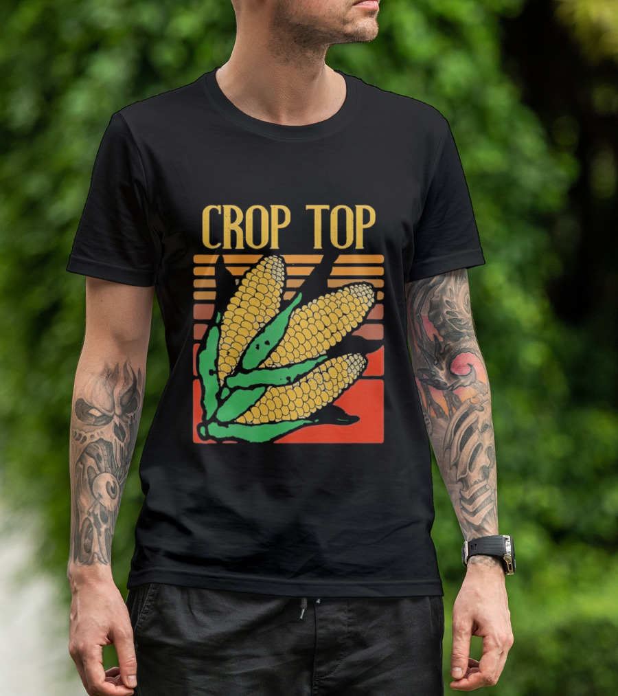 CROP TOP Corn Cobs Maize Sweetcorn Vegetable Agriculture Farm Harvest T-Shirt