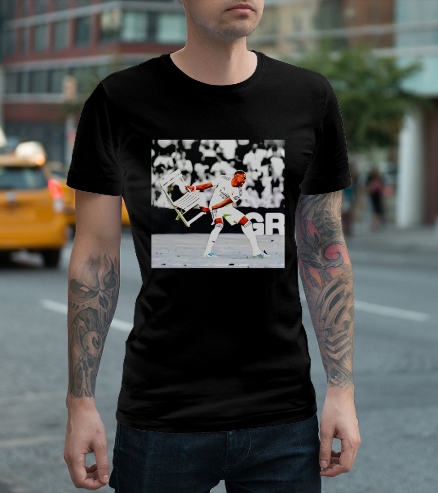 David Alaba Holding Chair On Soccer Field Image T-Shirt