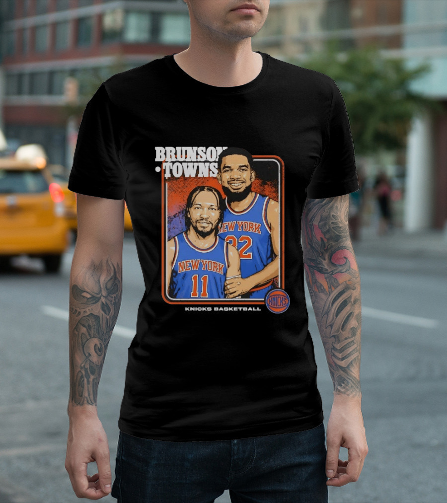 New York Knicks Brunson Towns Stepbrothers 32 11 T-Shirt