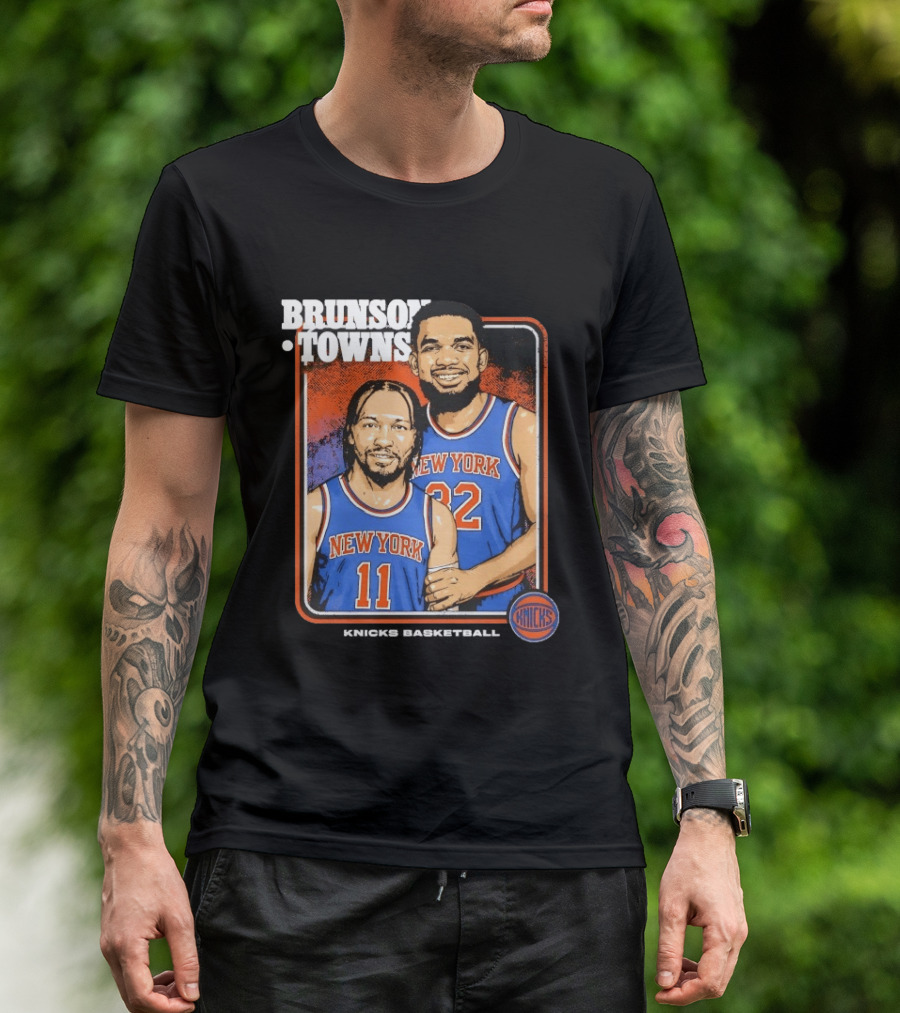 New York Knicks Brunson Towns Stepbrothers 32 11 T-Shirt