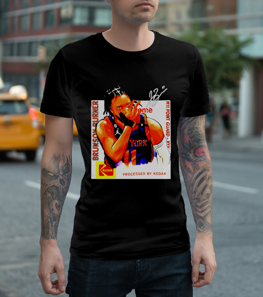 Jalen Brunson Burner New York Kodak #11 Point Guard NYY T-Shirt