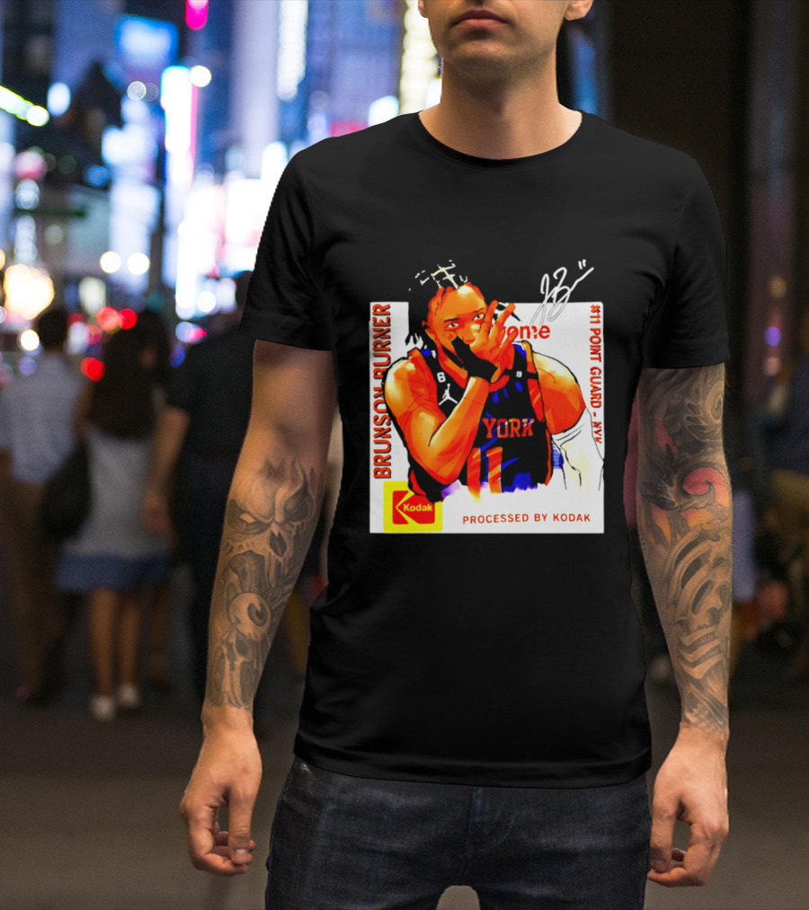 Jalen Brunson Burner New York Kodak #11 Point Guard NYY T-Shirt