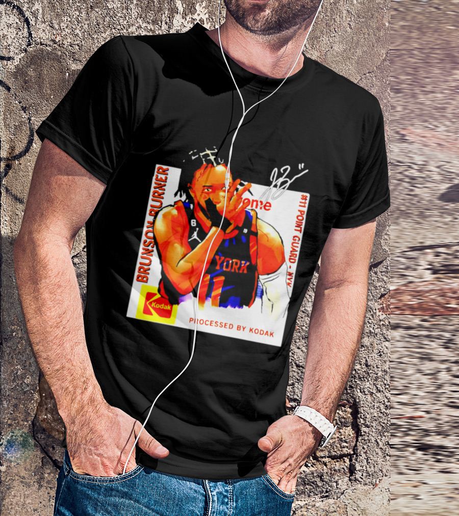 Jalen Brunson Burner New York Kodak #11 Point Guard NYY T-Shirt