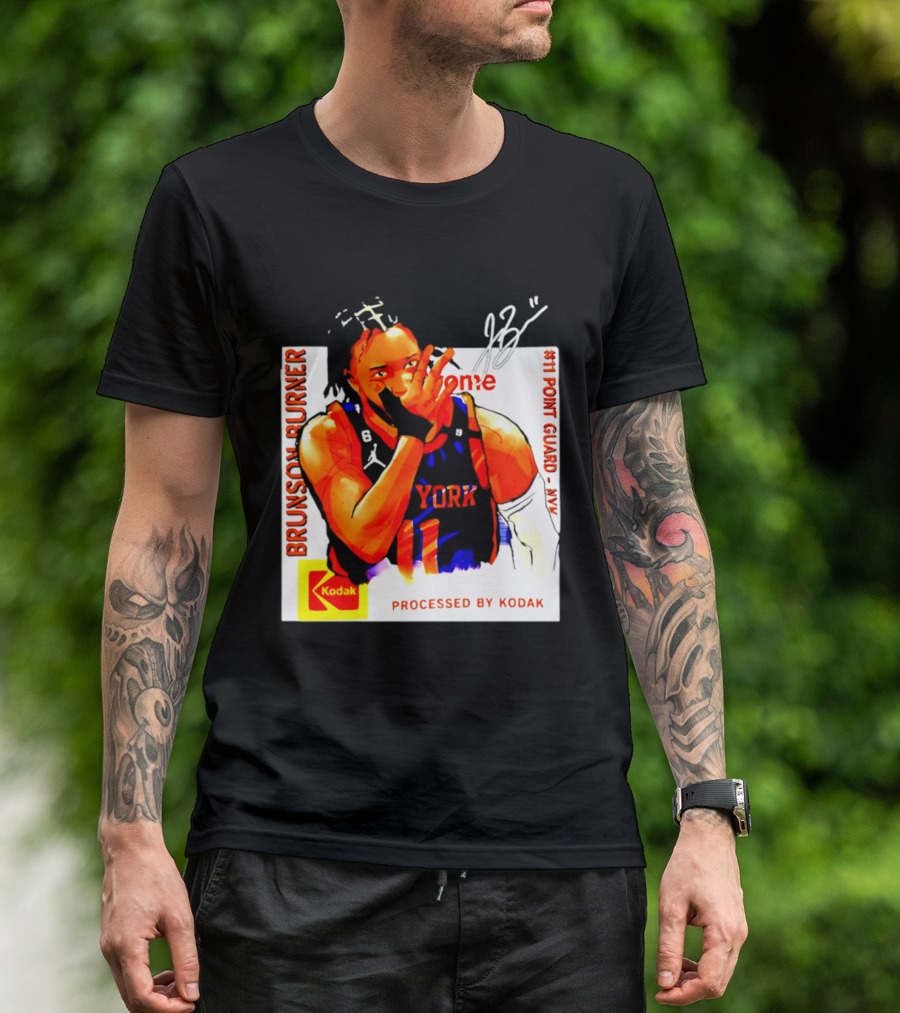Jalen Brunson Burner New York Kodak #11 Point Guard NYY T-Shirt