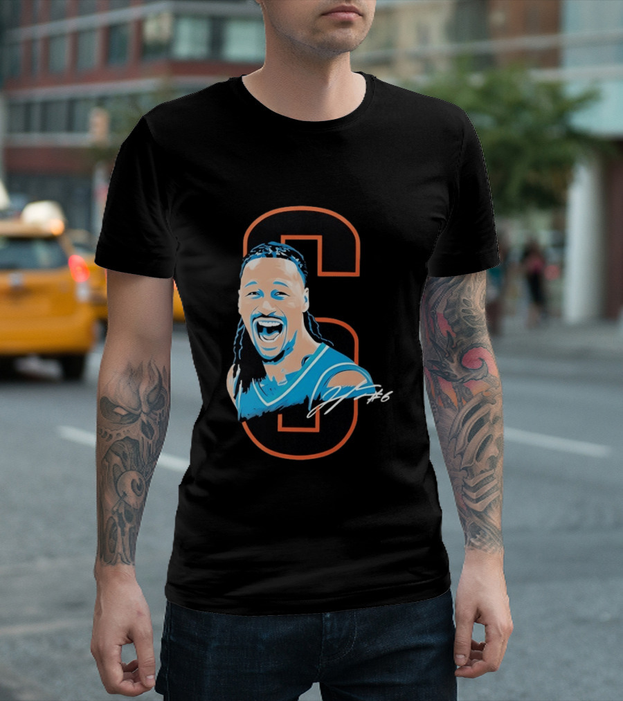 Jaylin Williams Number 6 Oklahoma City Thunder Basketball Signature T-Shirt