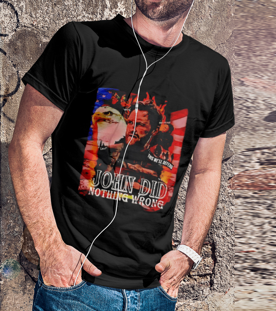 John Walker Marvel Falcon Winter Soldier This We'll Defend American Flag Eagle T-Shirt