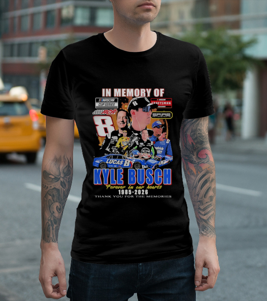 Kyle Busch Craftsman NASCAR Cup Truck Series RCR 8 In Memory 1985 2026 T-Shirt