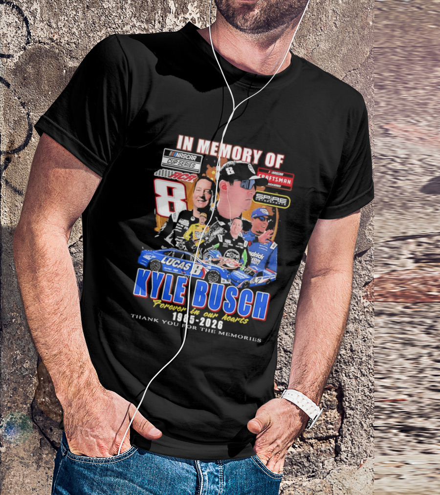 Kyle Busch Craftsman NASCAR Cup Truck Series RCR 8 In Memory 1985 2026 T-Shirt
