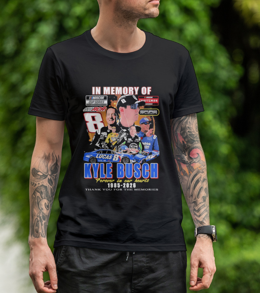 Kyle Busch Craftsman NASCAR Cup Truck Series RCR 8 In Memory 1985 2026 T-Shirt