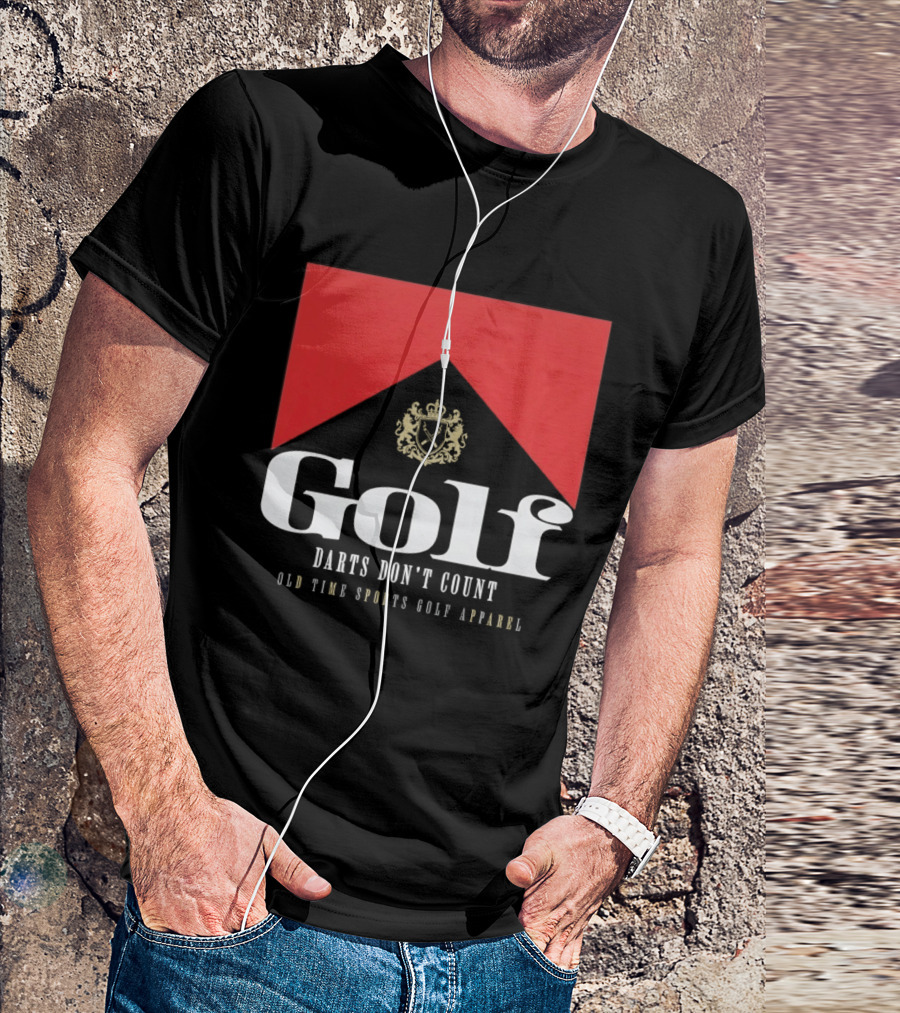 Golf Darts Don't Count Old Time Sports Apparel Crest T-Shirt